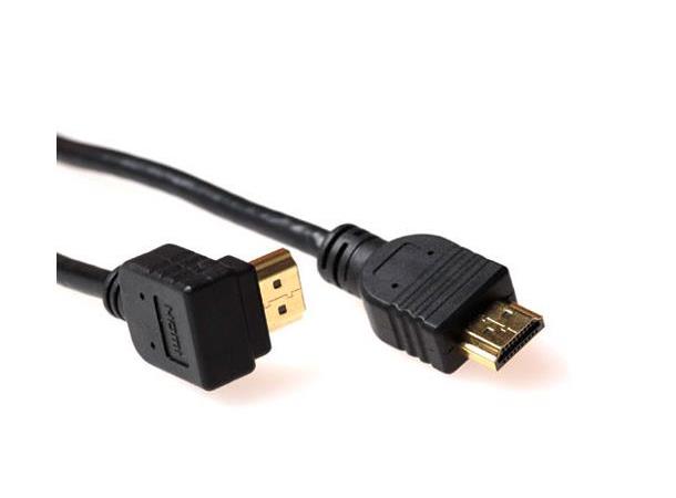 ACT HDMI High-Speed -  1,0 m vinklet HDMI Kabel 30AWG Sort 4K 